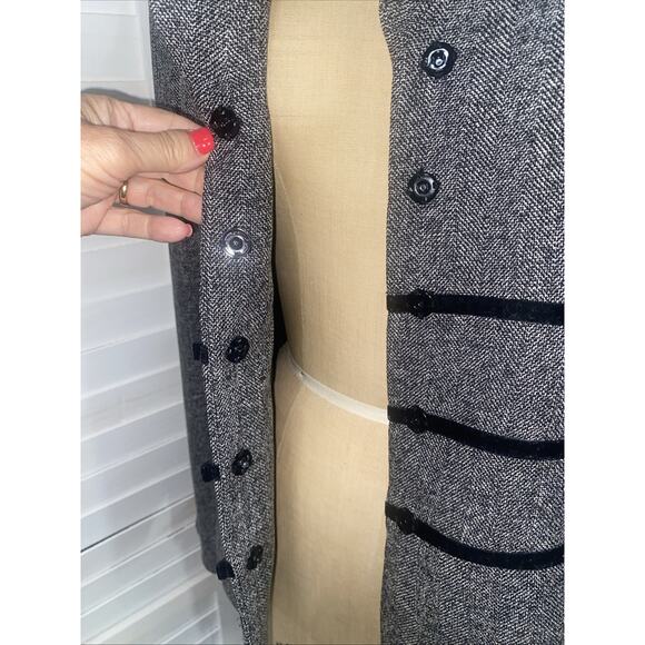 Studio 1 Women’s Sz 12 Suit Blazer Jacket Classy Career Fitted Velvet Trim - Picture 9 of 10